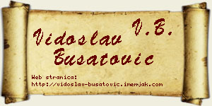Vidoslav Bušatović vizit kartica